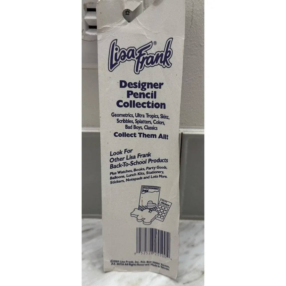 Lisa Frank Scribbles Designer Pencil Collection Set Pack‎ Vintage 1989 Made USA